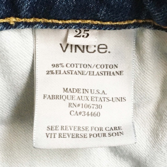 VINCE Medium Denim Wash Straight Leg Jeans - Picture 9 of 10